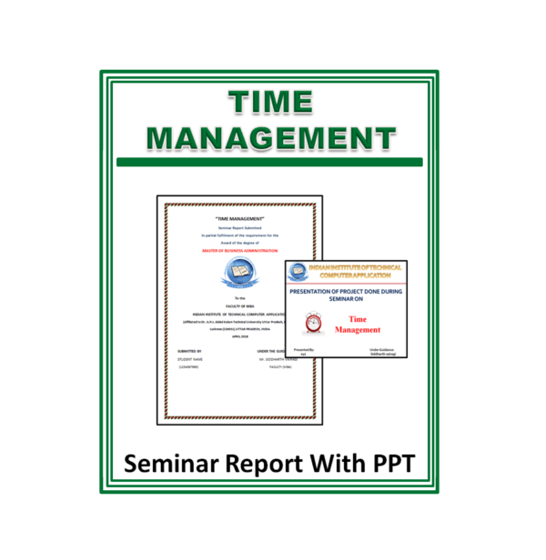 TIME MANAGEMENT Seminar Report With PPT