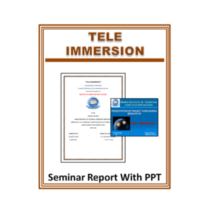Tele Immersion Seminar Report With PPT