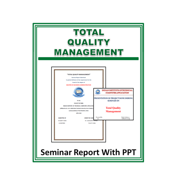 Total Quality Management Seminar Report With PPT