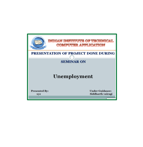 Unemployment PPT