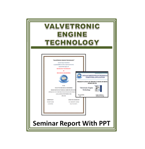VALVETRONIC ENGINE TECHNOLOGY Seminar Report with PPT