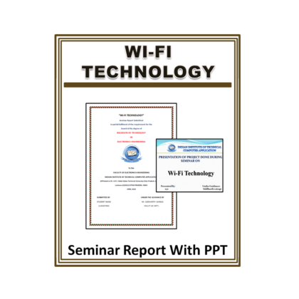 Wi-Fi Technology Seminar Report With PPT