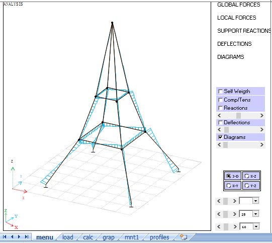 3D Frame Fem Analysis Excel Sheet (for Excel 2007 & Excel 2010) 4
