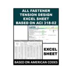 All Fastener tension Design Excel Sheet  Based On ACI 318-02